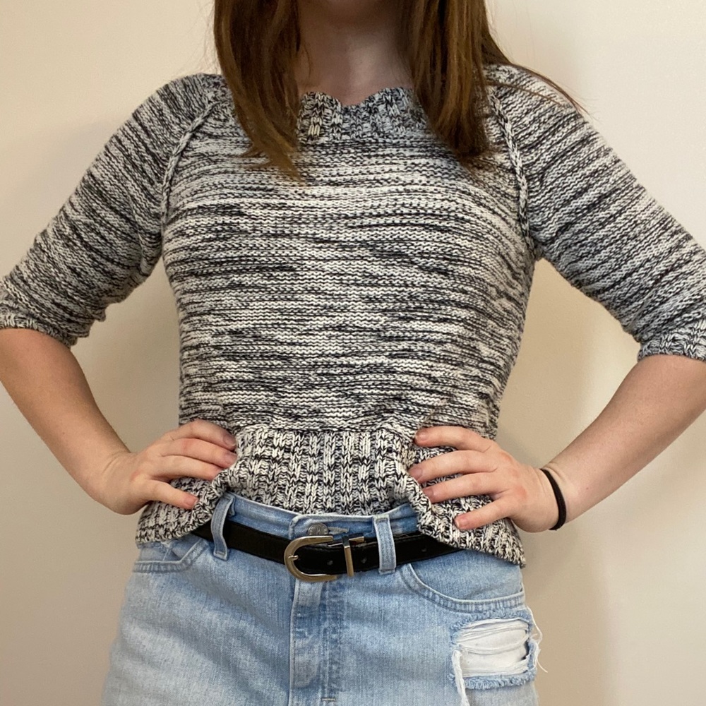 Black & white sweater